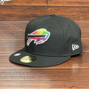 Buffalo Bills New Era Crucial Catch 59FIFTY Fitted  7 3/4 Hat Cap Black 2023 New